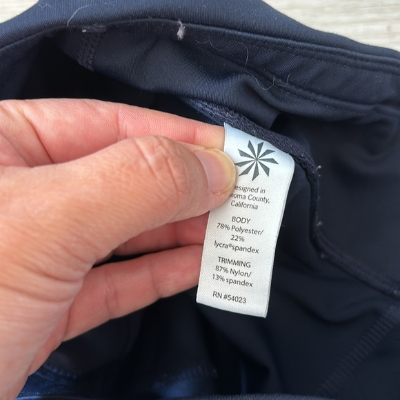 Athleta Aura Sonar Capri Mesh Leggings in Dark Navy Blue Size Small - Picture 7 of 11